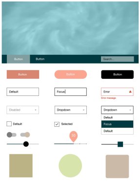 Hafif pembe, sarı vektör web UI kiti Bulutsusu yıldız ile. Renkli gökyüzü ile soyut tarzda dekoratif UI takımı tasarım. Bu örnek açılış sayfanız için mu.