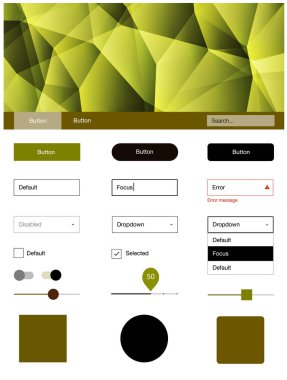 Koyu yeşil, sarı vektör stil rehberi üçgenler ile. Arka plan üzerinde renkli stil rehberi üçgenler ile. Web siteleri için basit renkli tasarım.