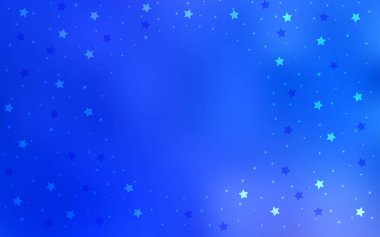 Yılbaşı yıldızlı açık mavi vektör deseni. Yıldızlı parlak renkli illüstrasyon. İş ilanınız için akıllı tasarım.