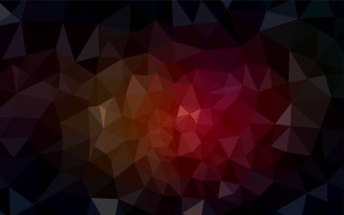 Koyu kırmızı, sarı vektör poligonal arka plan. Çokgen şekilleri ile bir örnek. İşiniz için yeni tasarım.