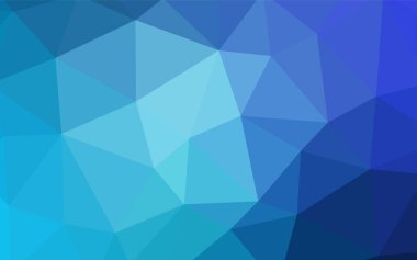 Hafif mavi vektör poligonal model. Gradyan ile Origami tarzında yaratıcı geometrik şekil. Afiş için tamamen yeni şablon.