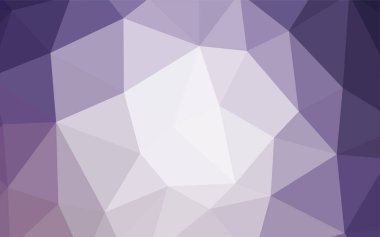 Açık Mor vektör soyut çokgen arkaplan. Üçgenli parlak renkli çizimler. Bir markanın arkaplanı için desen.