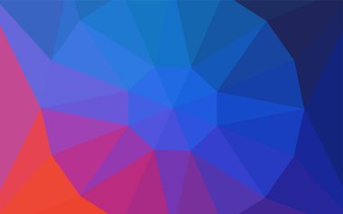 Açık mavi, kırmızı vektör degrade üçgenler desen bir mücevher bir merkezi ile. Poligonal illüstrasyon, üçgen oluşur. Senin arka plan için dokulu deseni.