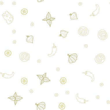 Açık yeşil, sarı vektör sorunsuz düzen Restoran gıda ile. Fast Food renkli gradyan ile bulanık arka plan üzerinde. Reklam, kitapçıklar, broşürler restoranlar için desen.