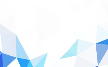 Açık mavi, yeşil vektör üçgen mozaik doku. Geometrik şekil gradyan ile Origami tarzında. Afiş için tamamen yeni şablon.