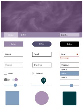 Hafif pembe, mavi vektör tasarım UI kiti ile evren yıldız. Arka plan üzerinde renkli stil rehberi yıldız ile. Bu örnek açılış sayfanız için mu.