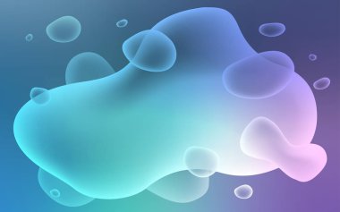 Pembe ışık, vektör desen sıvı şekillerle mavi. Bulanık kabarcık şekillerle bir örnek. İş tasarımınız için desen.