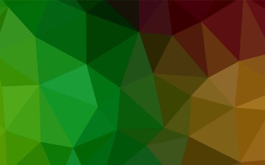 Açık yeşil, kırmızı vektör Çokgen arka plan. Gradyan ile zarif parlak poligonal illüstrasyon. Web siteniz için köşeli tasarım.