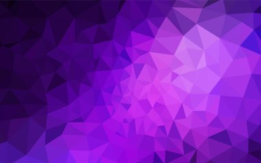 Üçgen kapak parlayan ışık mor vektör. Renkli resimde gradyan ile poligonal tarzı. İş tasarımınız için yeni stil.