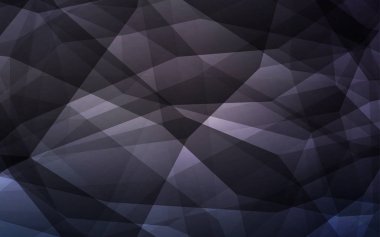 Koyu gri vektör poligonal arka plan. Gradyan ile zarif parlak poligonal illüstrasyon. Afiş için tamamen yeni şablon.