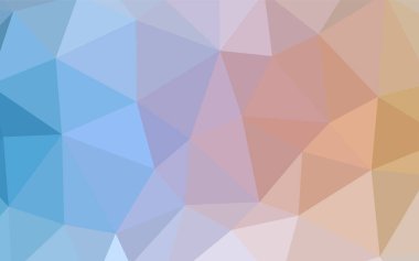 Açık mavi, sarı vektör düşük poli kapak. Glitter soyut resim zarif bir üçgen ile. Afiş için tamamen yeni şablon.