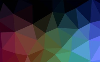 Üçgen düzen parlayan koyu çok renkli vektör. Gradyan ile poligonal soyut resim. Afiş için tamamen yeni şablon.