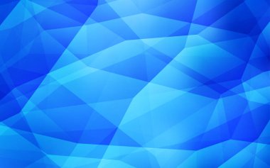 Hafif mavi vektör zemin Çokgen. Renkli resimde üçgenler ile soyut tarzda. Afiş için tamamen yeni şablon.