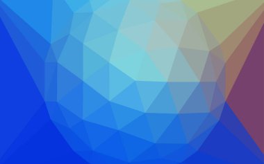 Açık mavi, kırmızı vektör bir merkezinde bir gem ile üçgen kapak parlayan. Noktalı resim stili üçgenler ile çizimde. Senin arka plan için dokulu deseni.