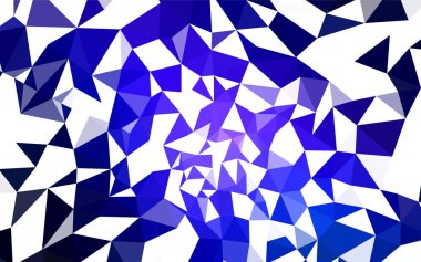 Koyu mavi vektör soyut mozaik arka plan. Üçgenler ile renkli resimde parlayan. Cep telefonu arka plan için şablon.