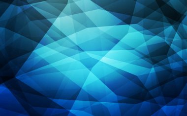 Hafif mavi vektör üçgen mozaik şablonu. Noktalı resim stili üçgenler ile yaratıcı çizimde. Tasarımınız için üçgen desen.