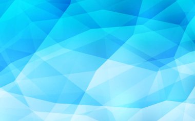 Hafif mavi vektör düşük poli düzeni. Üçgenler ile renkli resimde parlayan. Cep telefonu arka plan için şablon.