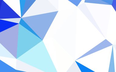 Koyu mavi vektör soyut mozaik arkaplan. Çokgen tarzda tamamen yeni bir renk çizimi. Broşürünüz için yepyeni bir tasarım..