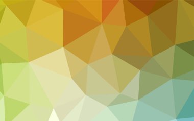 Açık yeşil, sarı vektör soyut mozaik fon. Üçgenli renkli soyut çizimler. İş tasarımınız için yepyeni bir tarz.