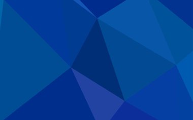 Hafif mavi vektör poligonal şablonu. Gradyan ile Origami tarzında yaratıcı geometrik şekil. Tasarımınız için üçgen desen.