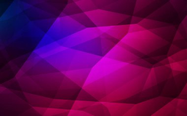 Koyu pembe, mavi Çokgen soyut düzen vektör. Üçgenler ile renkli soyut resimde. Web siteniz için yeni bir doku.
