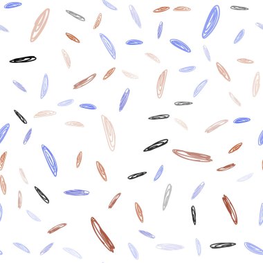 Açık mavi, kırmızı vektör küreler ile seamless modeli. Soyut illüstrasyon renkli baloncuklar doğa tarzı ile. Desen doku duvar kağıdı olarak kullanılabilir.