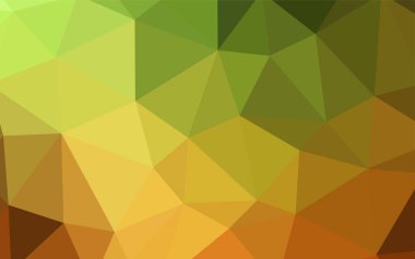 Açık yeşil, sarı vektör üçgen mozaik kapak. Renkli resimde gradyan ile poligonal tarzı. Web siteniz için köşeli tasarım.