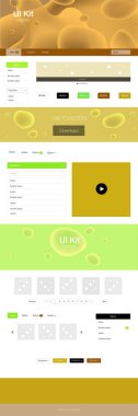 Açık yeşil, sarı vektör web UI kiti ile lamba şekiller. Bandy çizgilerle modern degrade soyut resim. Bu web siteleri için kullanabileceğiniz şablon.