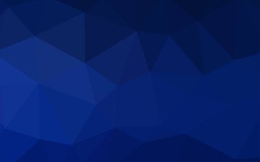 Koyu mavi vektör degrade üçgenler doku. Glitter soyut resim zarif bir üçgen ile. Afiş için tamamen yeni şablon.