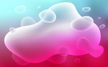 Açık mavi, kırmızı vektör balonu şekiller şablonuyla. Glitter soyut illüstrasyon alaycı hatları ile. İş tasarımınız için desen.