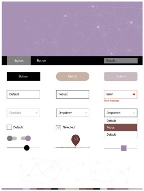 Mor ışık, üçgen, daire ile vektör stil rehberi pembe. Üçgen, daire arka plan üzerinde Stil Kılavuzu. Sen-ebilmek kullanma için açılış sayfaları bu şablonu.