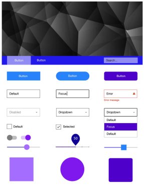 Hafif pembe, mavi vektör UI kiti poligonal tarzı. Dekoratif UI takımı tasarım renkli kristaller ile soyut tarzda. Bu örnek açılış sayfanız için mu.