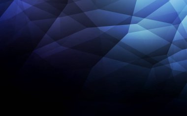 Koyu mavi vektör soyut mozaik desen. Noktalı resim stili üçgenler ile yaratıcı çizimde. Afiş için tamamen yeni şablon.