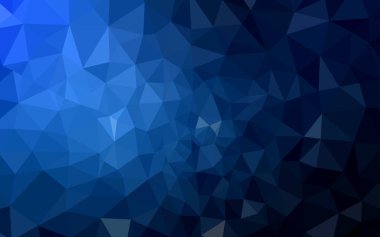 Koyu mavi vektör poligonal şablonu. Üçgenler ile renkli soyut resimde. Cep telefonu arka plan için şablon.