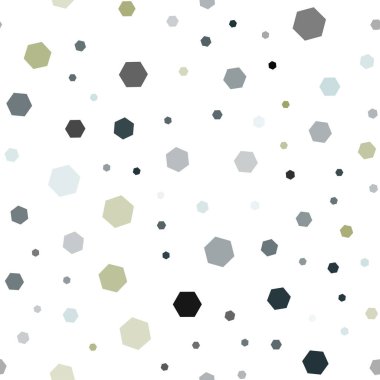 Açık mavi, yeşil altıgen tarzı vektör sorunsuz şablonu. İllüstrasyon renkli altıgenler dizi. Desen olabilir reklam, kitapçıklar için.