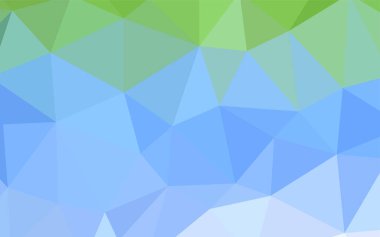 Açık mavi, vektör degrade üçgenler desen yeşil. Üçgenler ile renkli soyut resimde. Web siteniz için yeni bir doku.