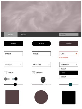 Açık gri yıldız ile malzeme tasarım kiti vektör. Renkli gradyan gökyüzü onun üstbilgisindeki modern stil kılavuzu. Bu web siteleri için kullanabileceğiniz şablon.