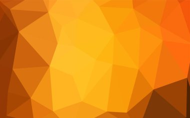 Koyu turuncu vektör üçgen mozaik şablonu. Gradyan ile poligonal soyut resim. İş tasarımınız için tamamen yeni bir şablon.