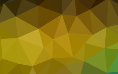 Koyu yeşil, sarı vektör Çokgen zemin. Glitter soyut resim zarif bir üçgen ile. Afiş için tamamen yeni şablon.