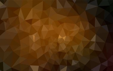 Koyu turuncu vektör üçgen mozaik doku. Renkli resimde gradyan ile poligonal tarzı. Afiş için tamamen yeni şablon.