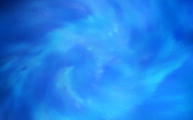 Samanyolu yıldızlı açık mavi vektör dokusu. Renkli kozmik yıldızlı soyut çizimler. Fütürist reklamlar ve kitapçıklar için şablon.