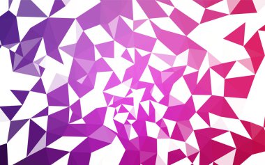 Açık Mor, pembe vektör mozaik şablon. Origami tarzında gradyan ile geometrik çizim. İş tasarımınız için yepyeni bir tarz.