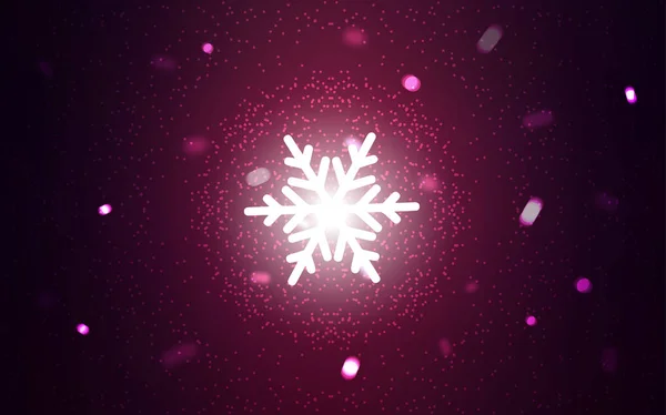 クリスマス雪の結晶の暗い紫色のベクトルの背景 雪のクリスマス スタイルでぼやけた装飾的なデザイン あなたのビジネス広告の新年デザイン — ストックベクタ