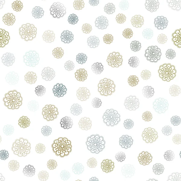 Açık mavi, vektör sorunsuz doodle parlak şablon sarı. Çiçekli modern geometrik soyut resim. Tasarımınız için yeni bir doku.