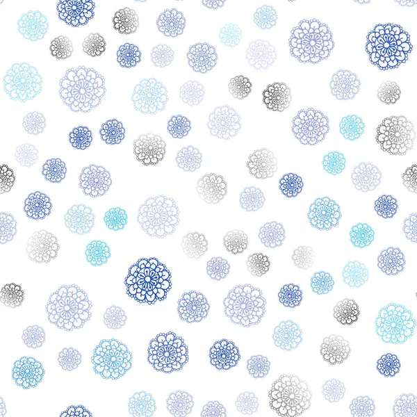 Koyu mavi sorunsuz doodle parlak desen vektör. Gradyan ile Origami tarzında çiçekler Doodle Illustration. Marka kitap tamamen yeni şablon.