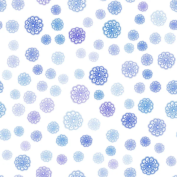 Mavi vektör sorunsuz doğal zarif arka plan ışık. Belirsiz bir soyut illüstrasyon karalamalar tarzı çiçekli. El boyalı tasarım web, broşür, tekstil.