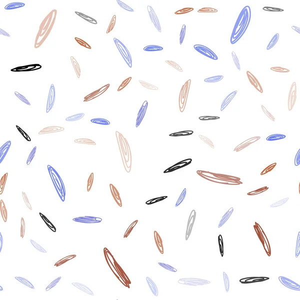 Açık mavi, kırmızı vektör küreler ile seamless modeli. Soyut illüstrasyon renkli baloncuklar doğa tarzı ile. Desen doku duvar kağıdı olarak kullanılabilir.