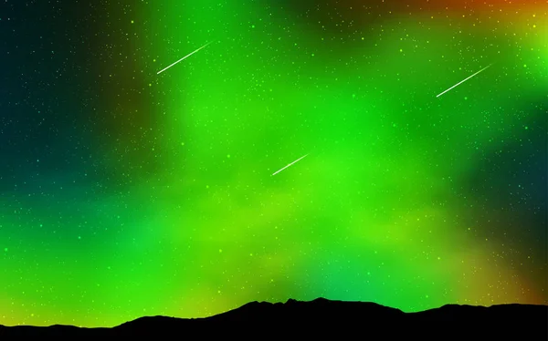 Texture Vectorielle Vert Clair Jaune Avec Des Étoiles Laiteuses Design — Image vectorielle