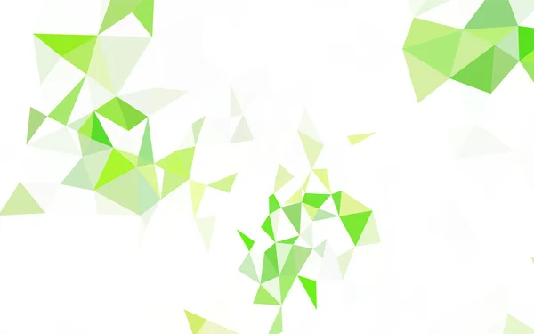 Светло Зеленый Желтый Векторный Треугольник Совершенно Новая Цветная Иллюстрация Многоугольном — стоковый вектор