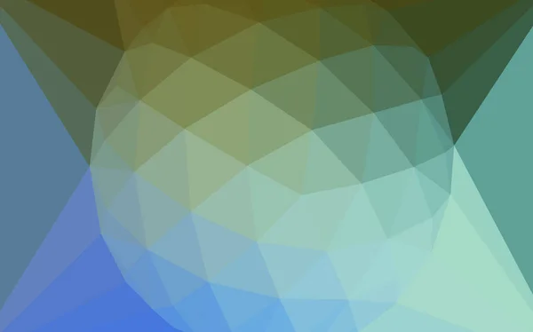 浅蓝色 绿色矢量多边形抽象背景与宝石在一个中心 用三角形进行半色调样式的插图 手机背景模板 — 图库矢量图片